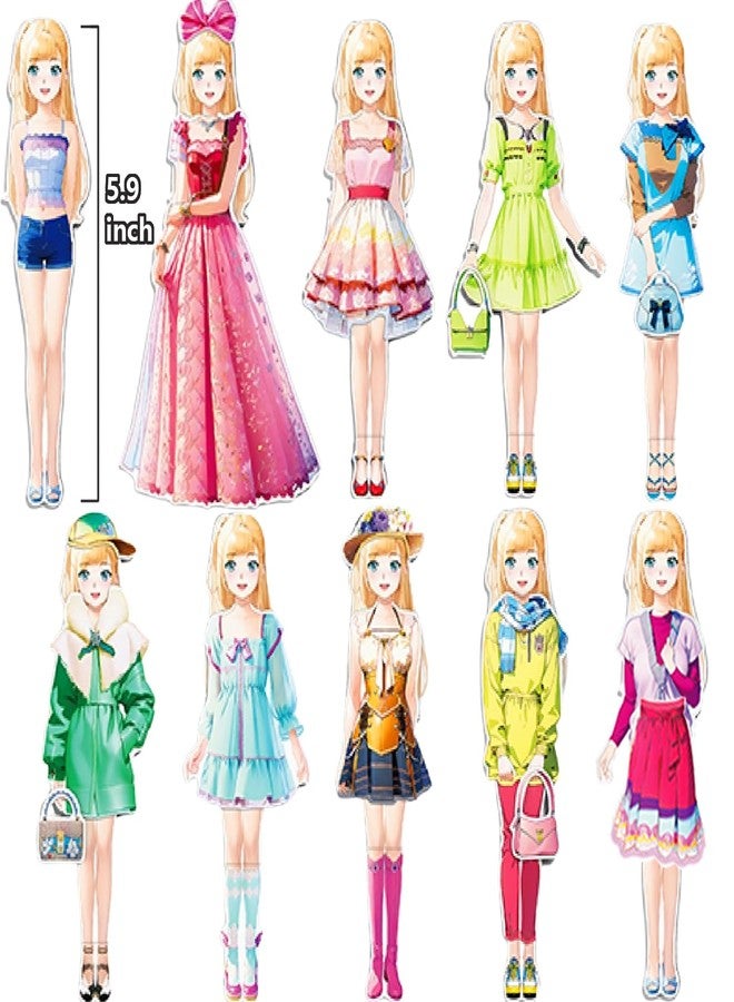 Daniel Axel Magnetic Dress Up Paper Doll,Magnet Princess Dress Up Dolls for Girls Ages 4-7 Kids,Travel Activities Road Trip Car Ride Interactive Learning Created Imagine Set Birthday Gift - Image 4